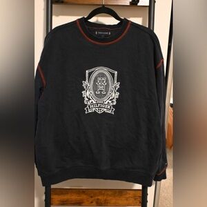 Tommy Hilfiger Black Crewneck Sweater with Red Accents